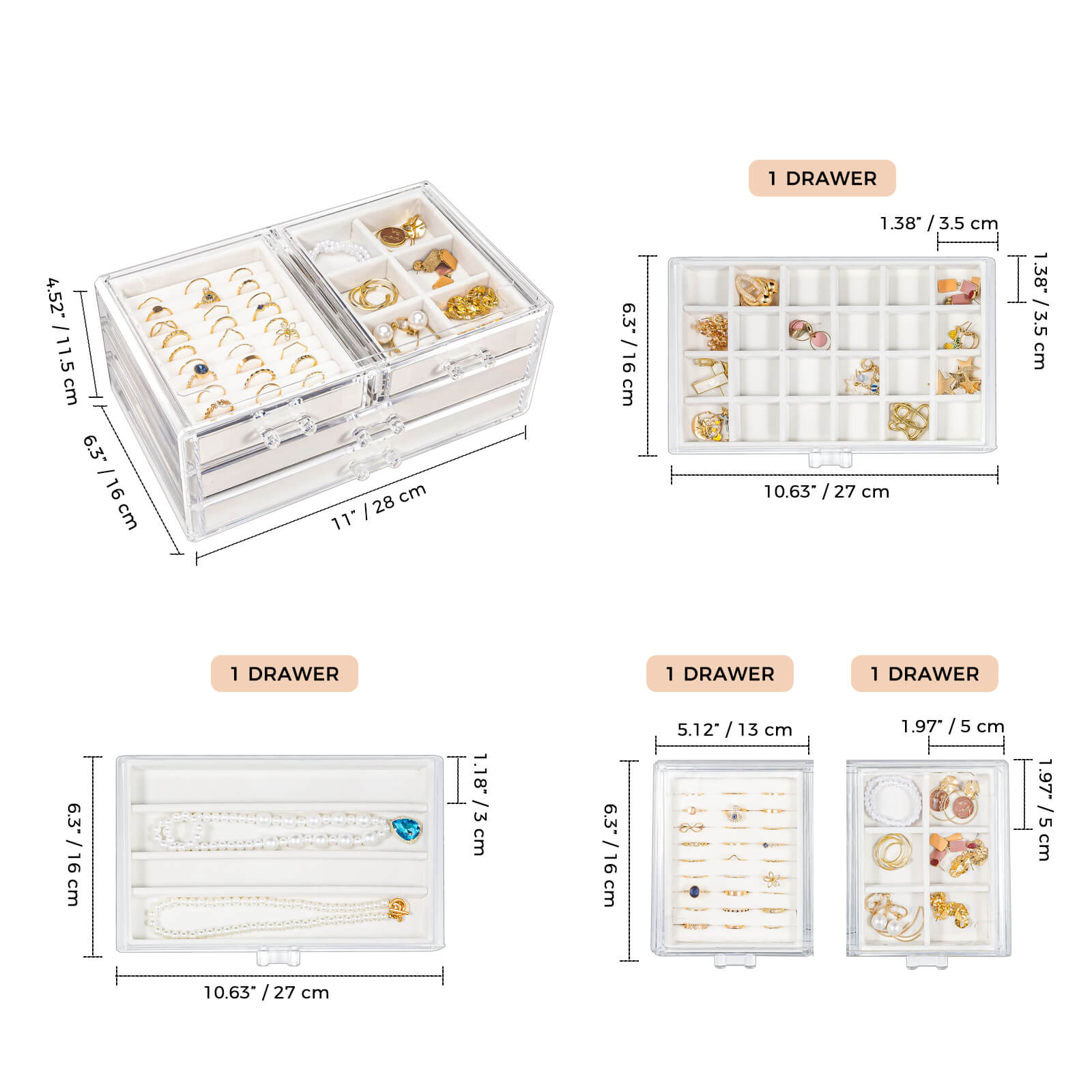 acrylic jewelry organizer