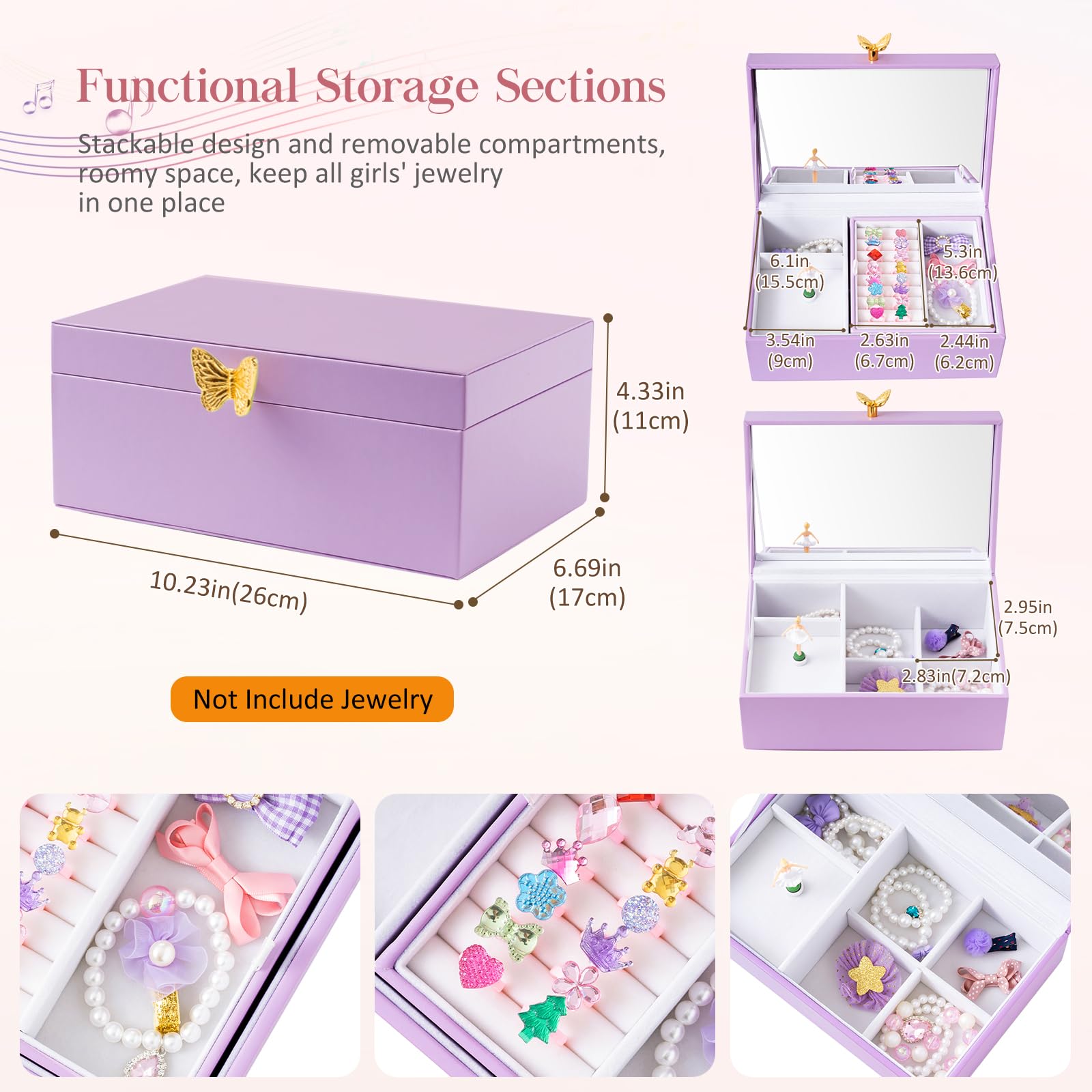 Musical Jewelry Box with Spinning Ballerina