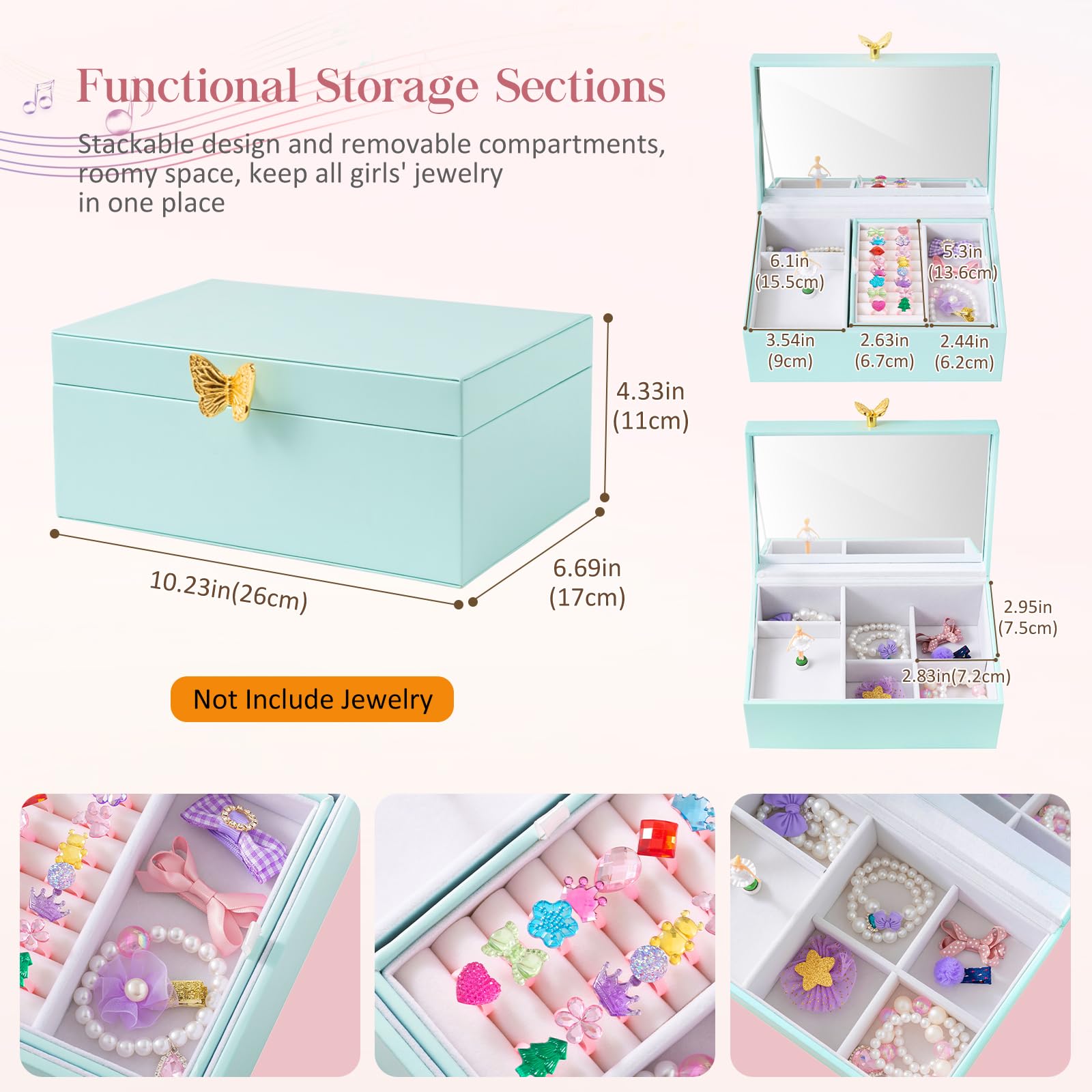 Musical Jewelry Box with Spinning Ballerina