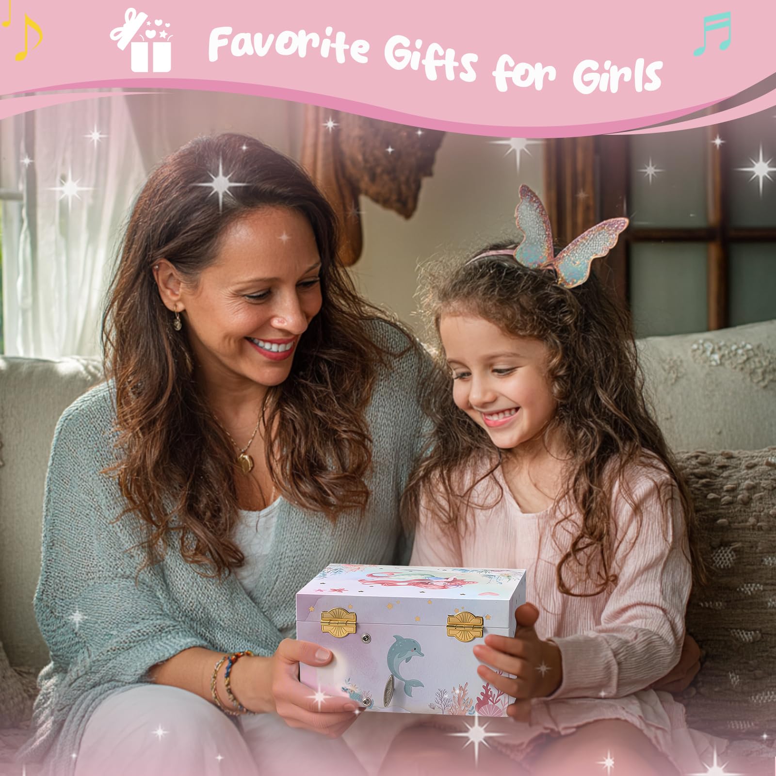 Musical Jewelry Box with Unicorn for Girls