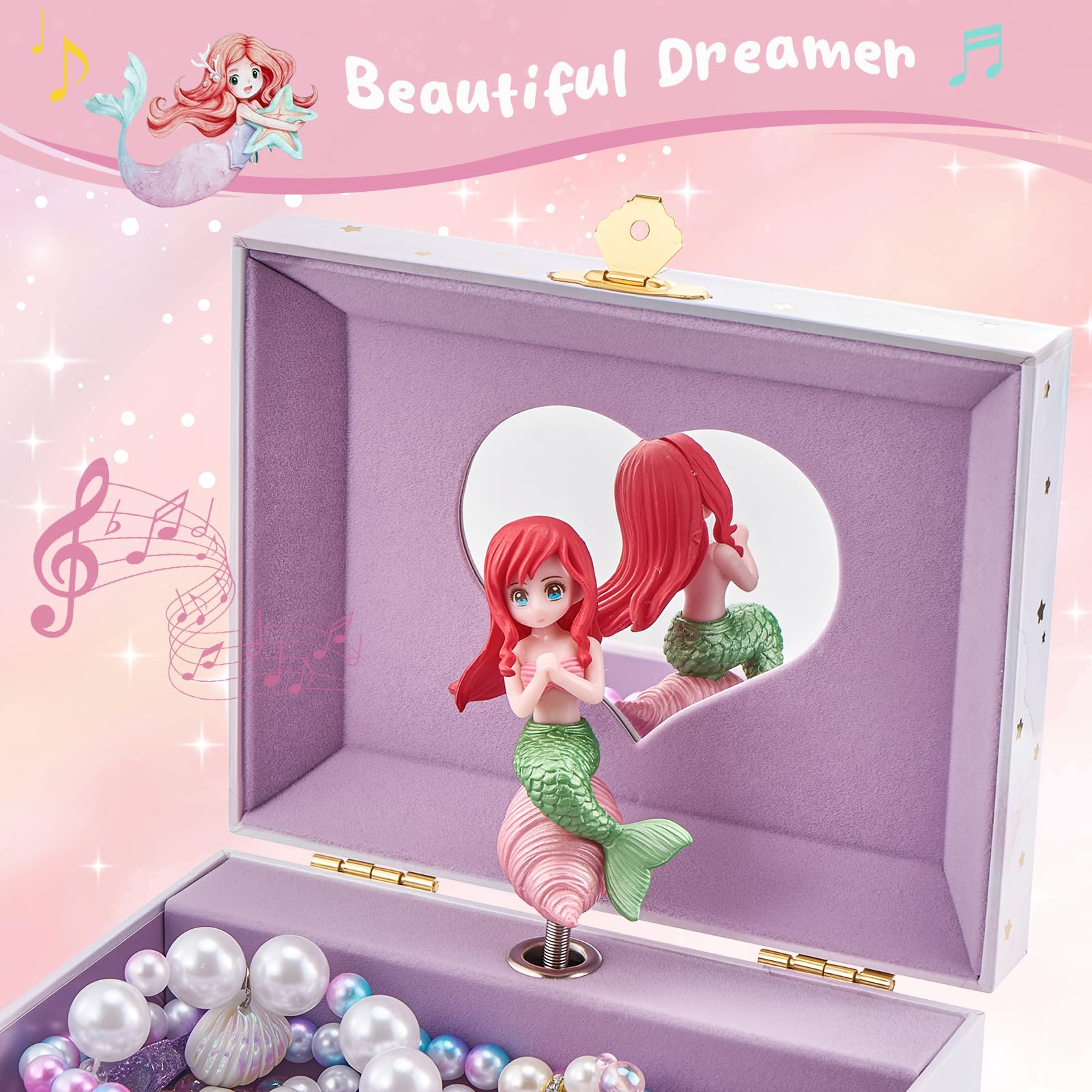 Musical Jewelry Box with Unicorn for Girls