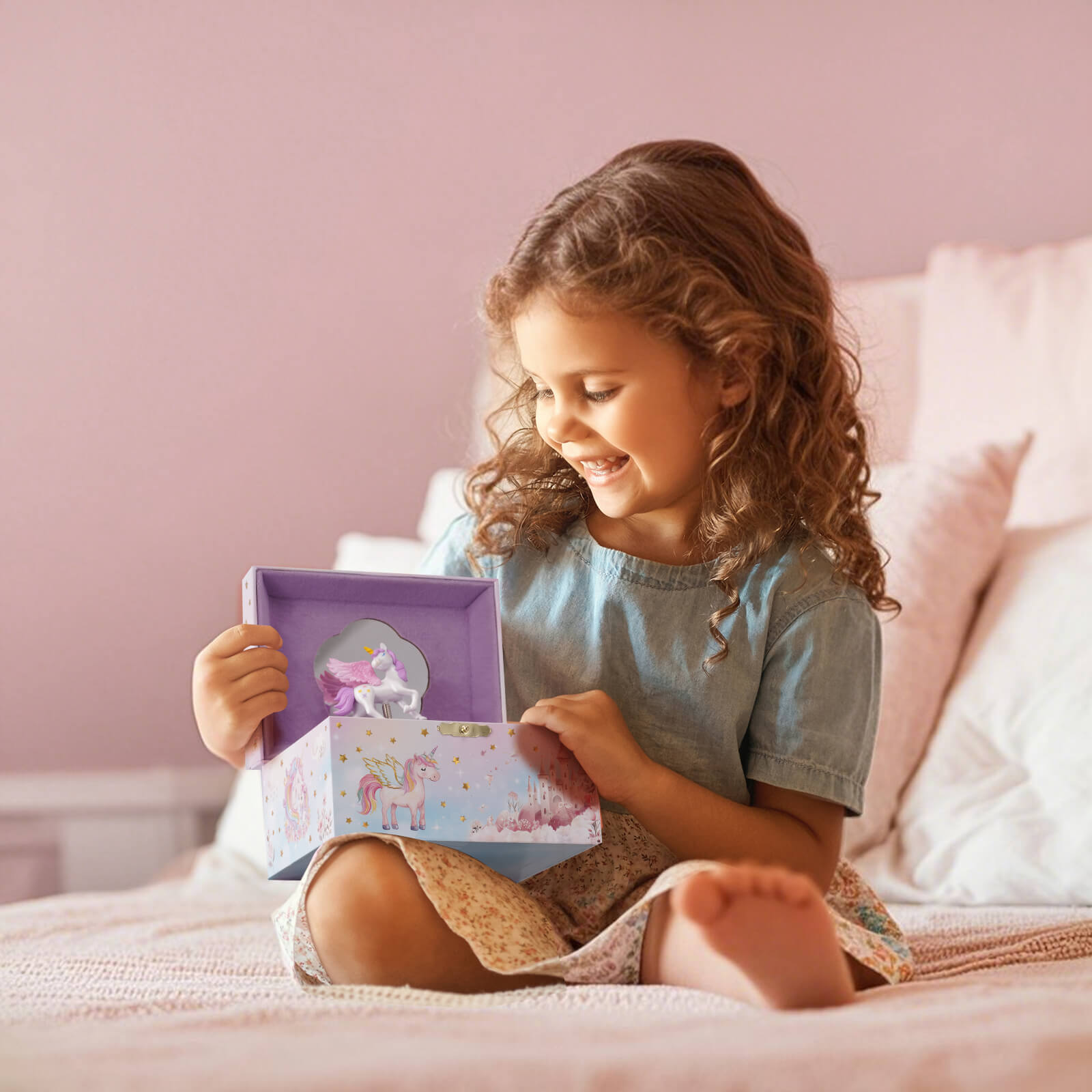 Musical Jewelry Box with Unicorn for Girls