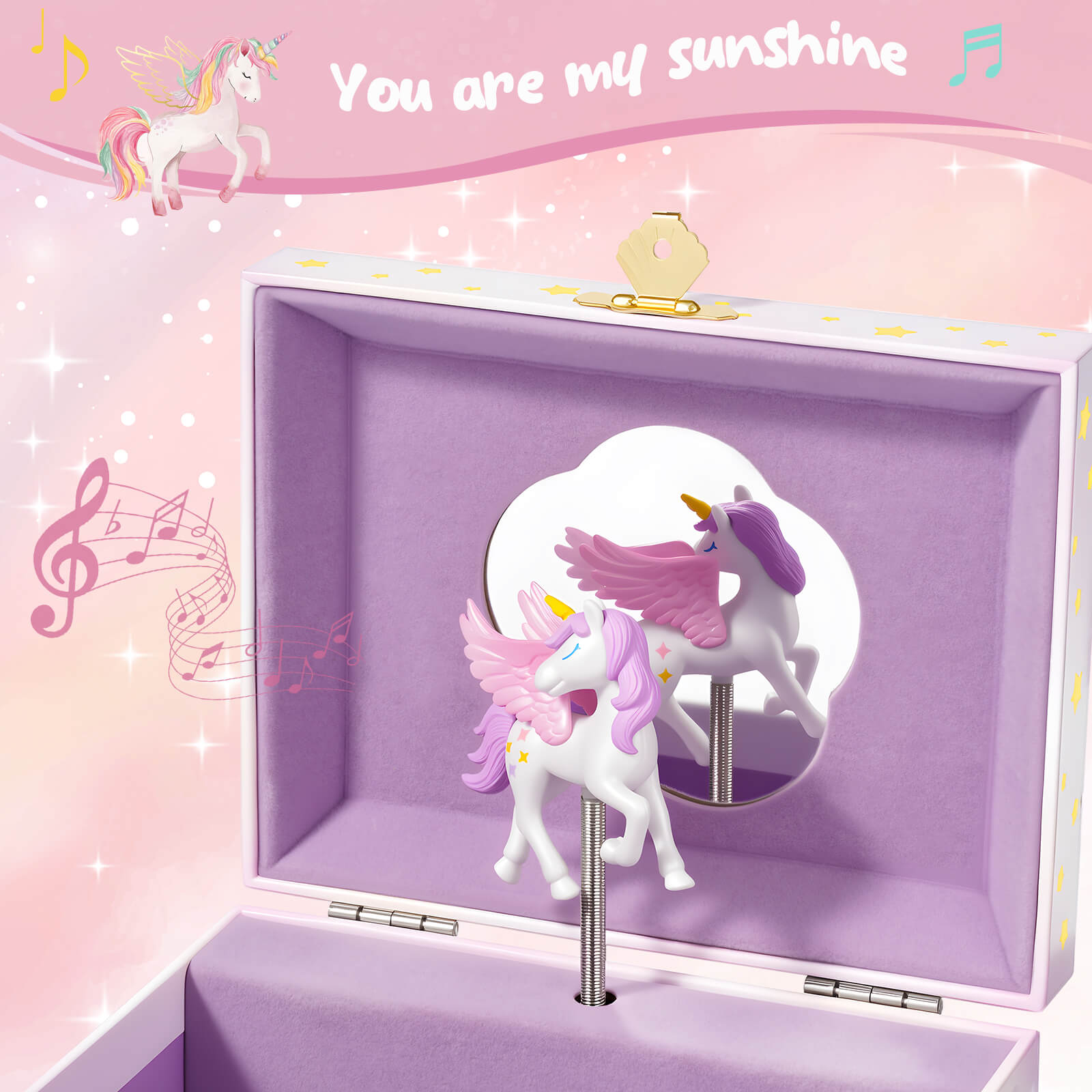 Musical Jewelry Box with Unicorn for Girls