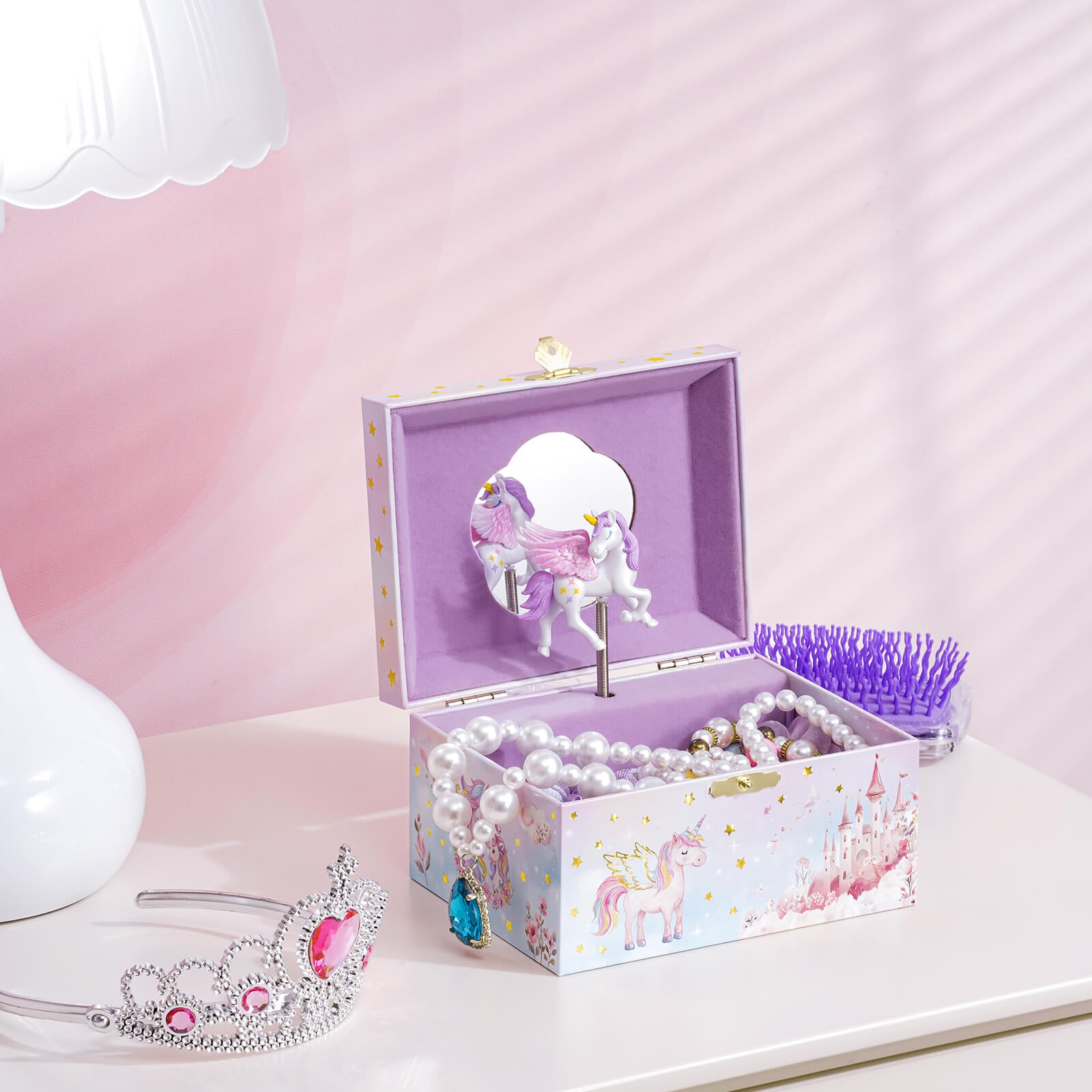 Musical Jewelry Box with Unicorn for Girls