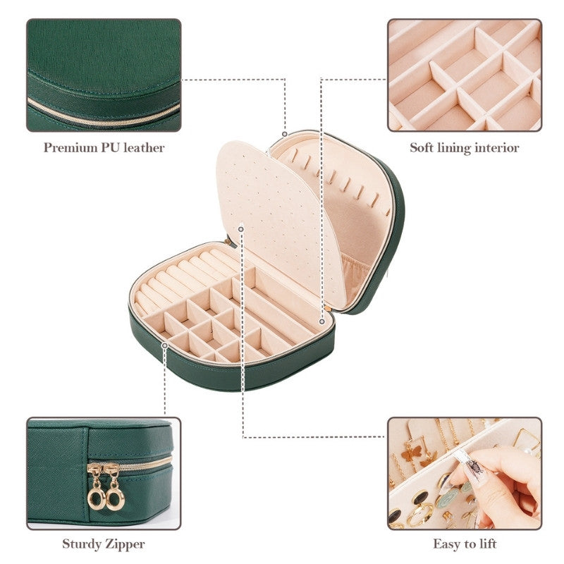 Small Seashell-shaped Travel Jewelry Box