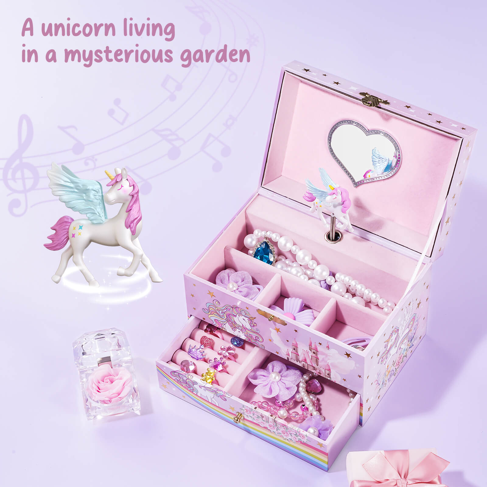 Children's Jewelry Box with Unicorn