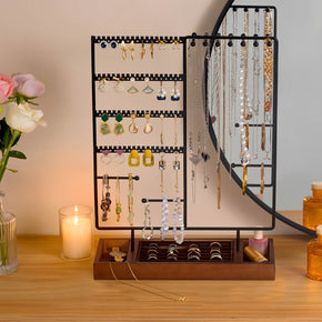 wooden jewelry display stands