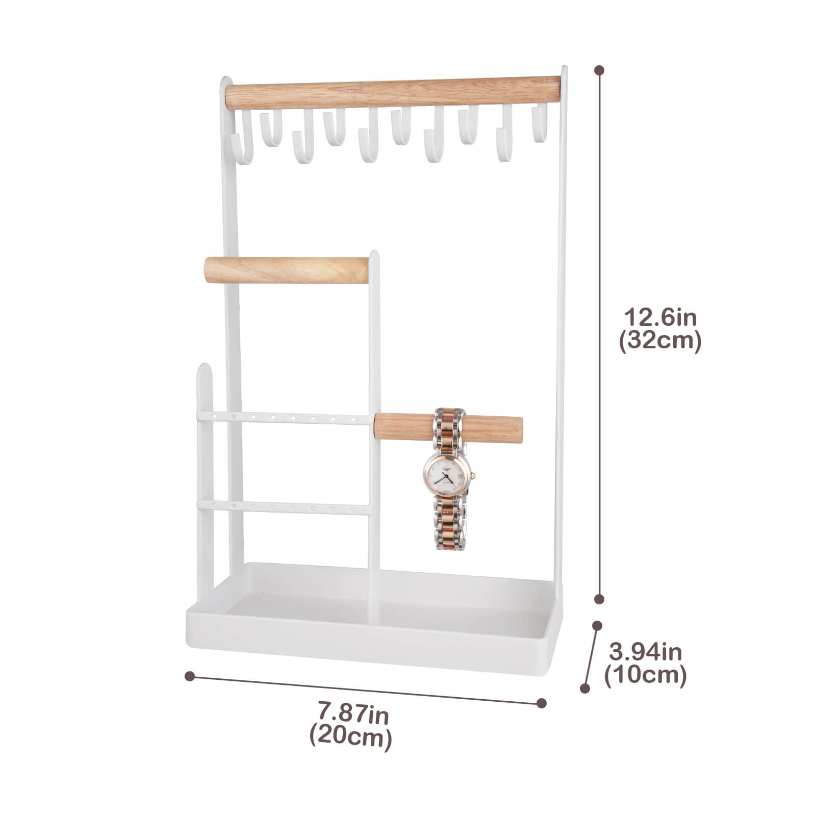 Jewelry Organizer Stand with Ring Tray