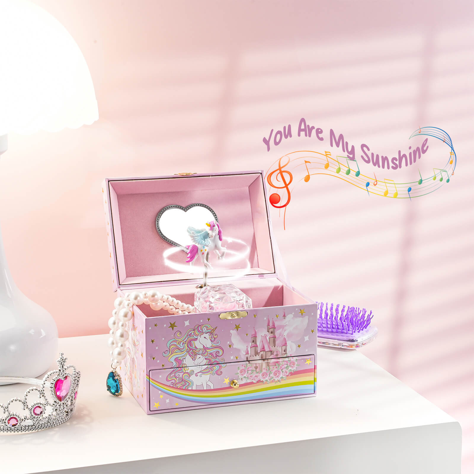 Children's Jewelry Box with Unicorn