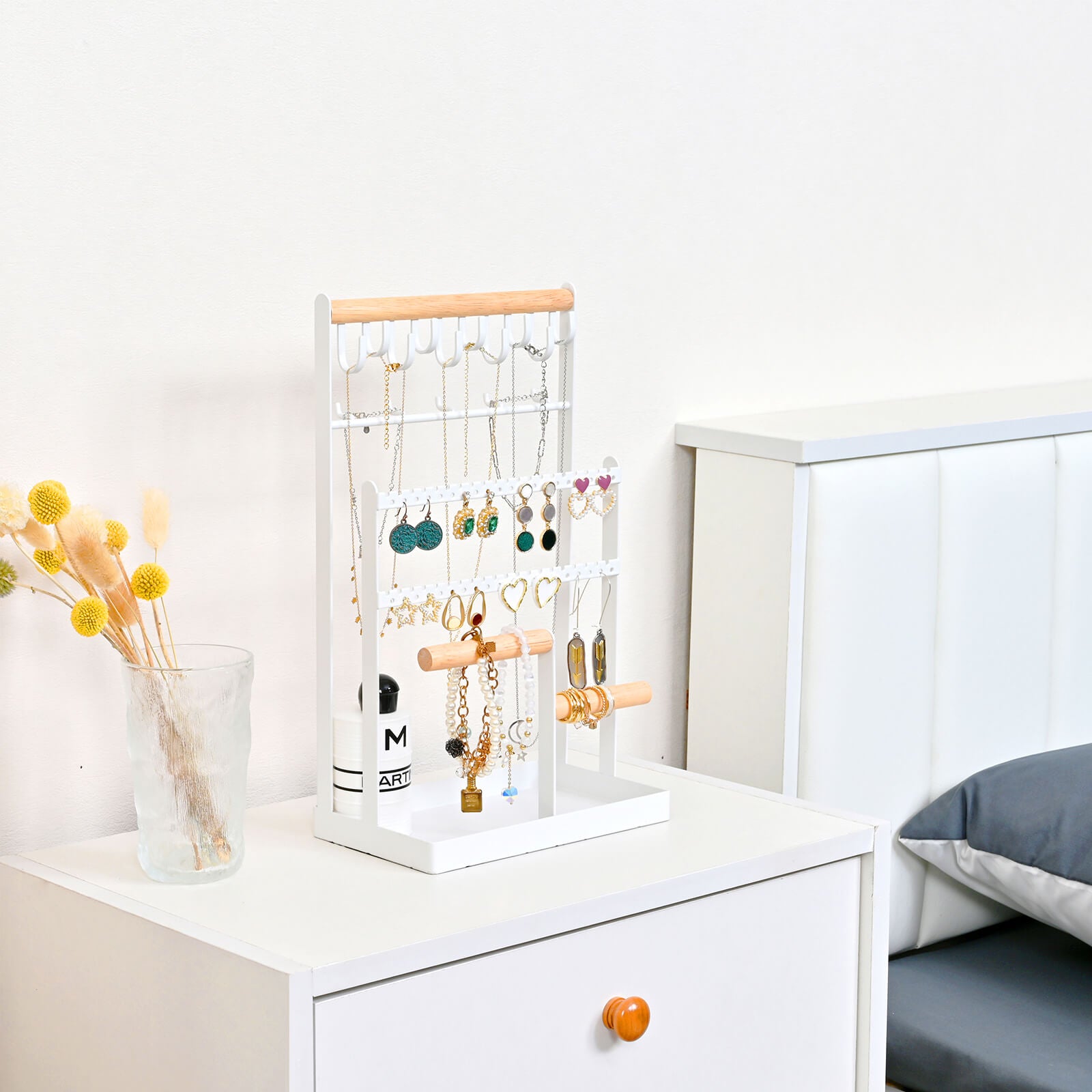 Jewelry Organizer Stand with Tray