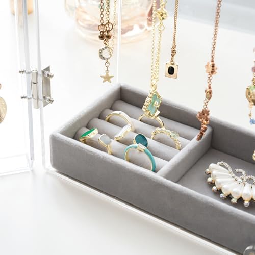 Acrylic Jewelry Organizer with 24 Hooks