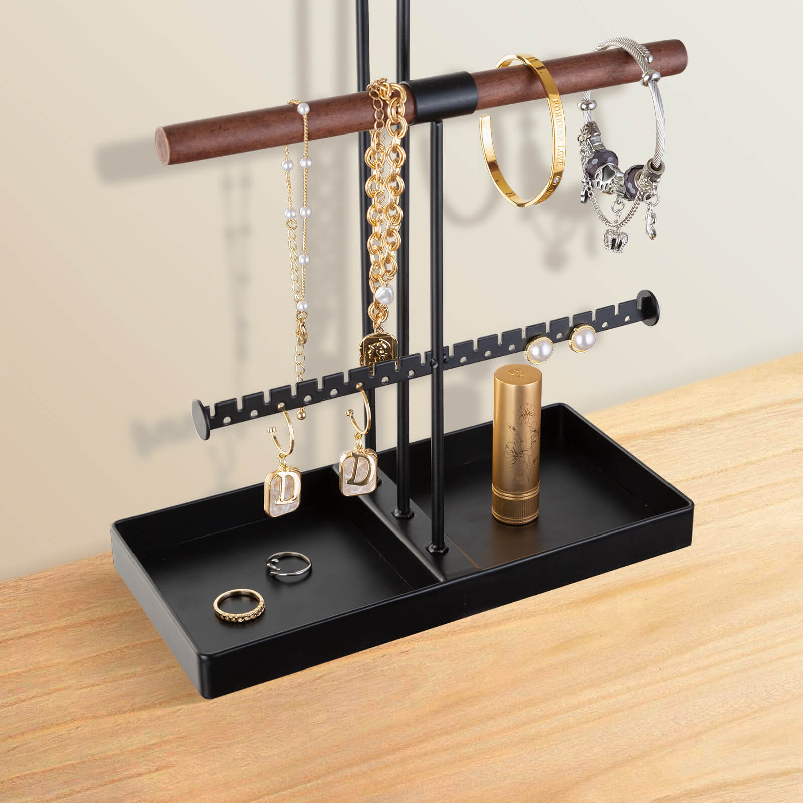 Jewelry Holder with Metal Tray (4 Tier)