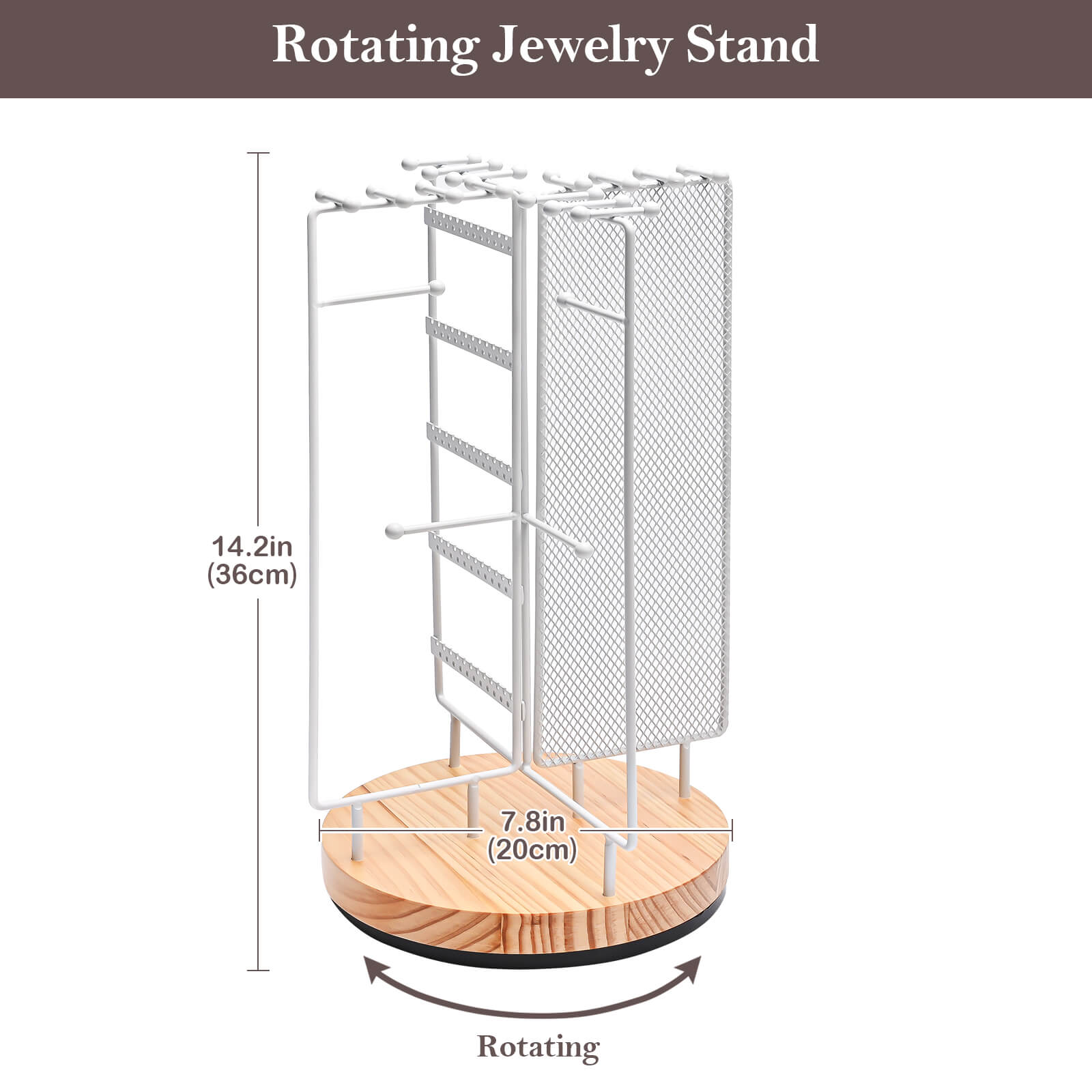 Soporte para joyas giratorio de 360 ​​grados 