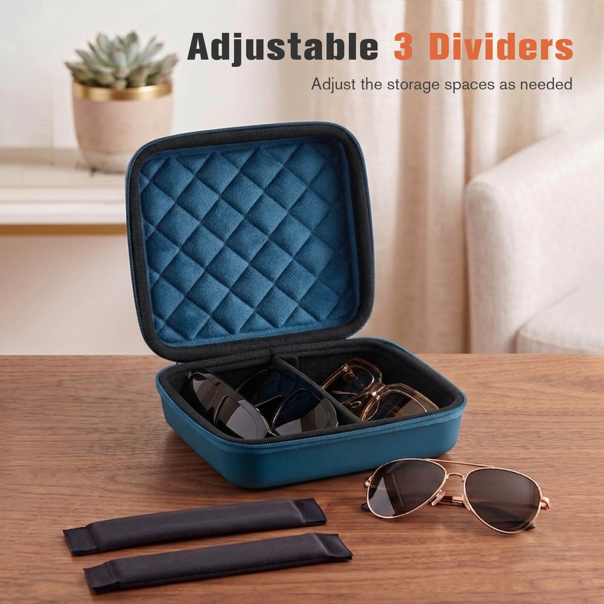 Portable Hard Shell Travel Sunglasses Organizer