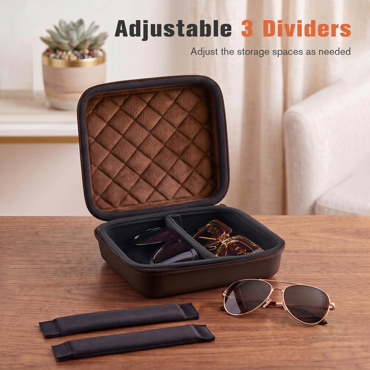 Portable Hard Shell Travel Sunglasses Organizer