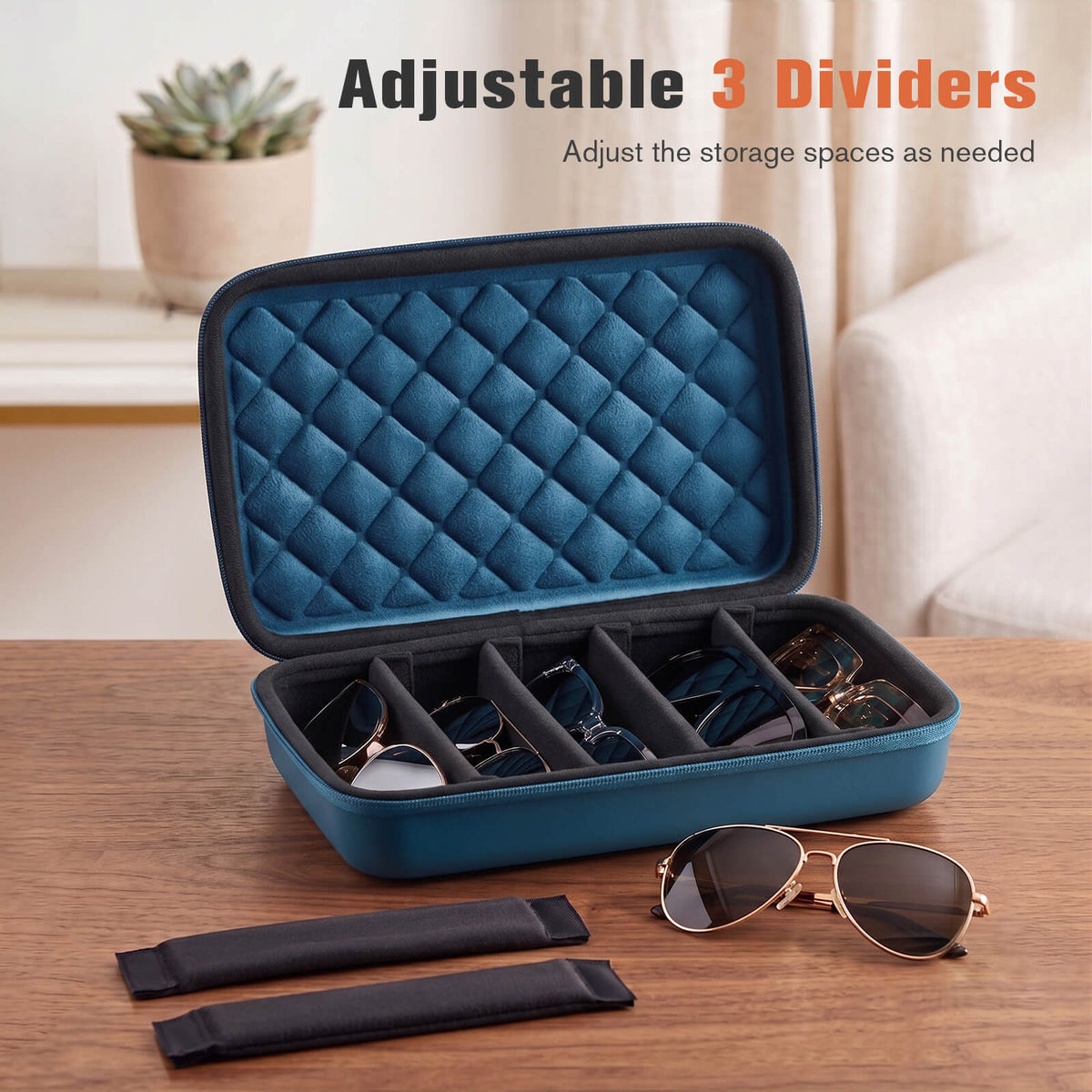 Portable Hard Shell Travel Sunglasses Organizer