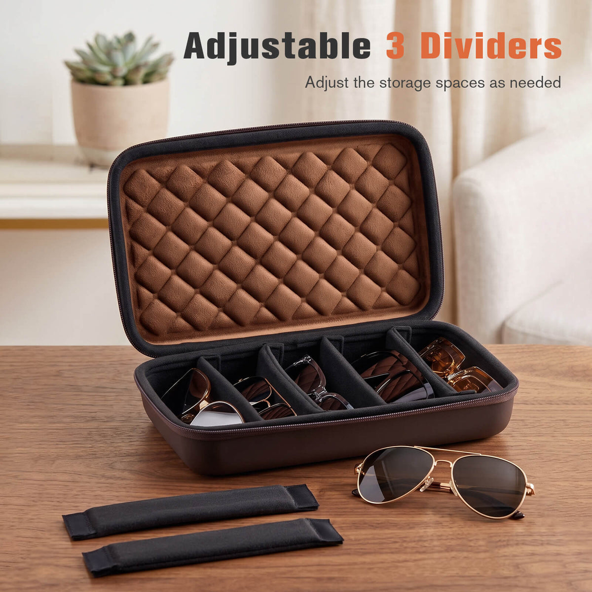 Portable Hard Shell Travel Sunglasses Organizer