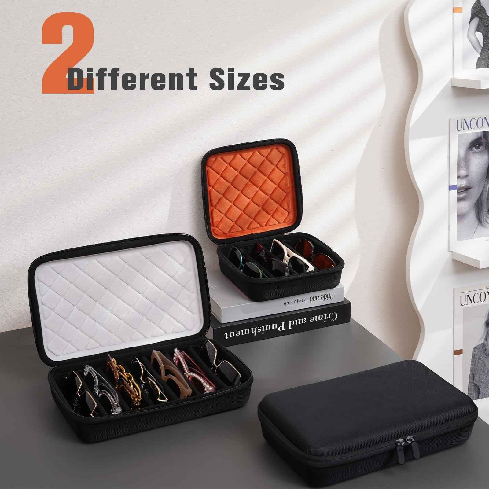 Portable Hard Shell Travel Sunglasses Organizer