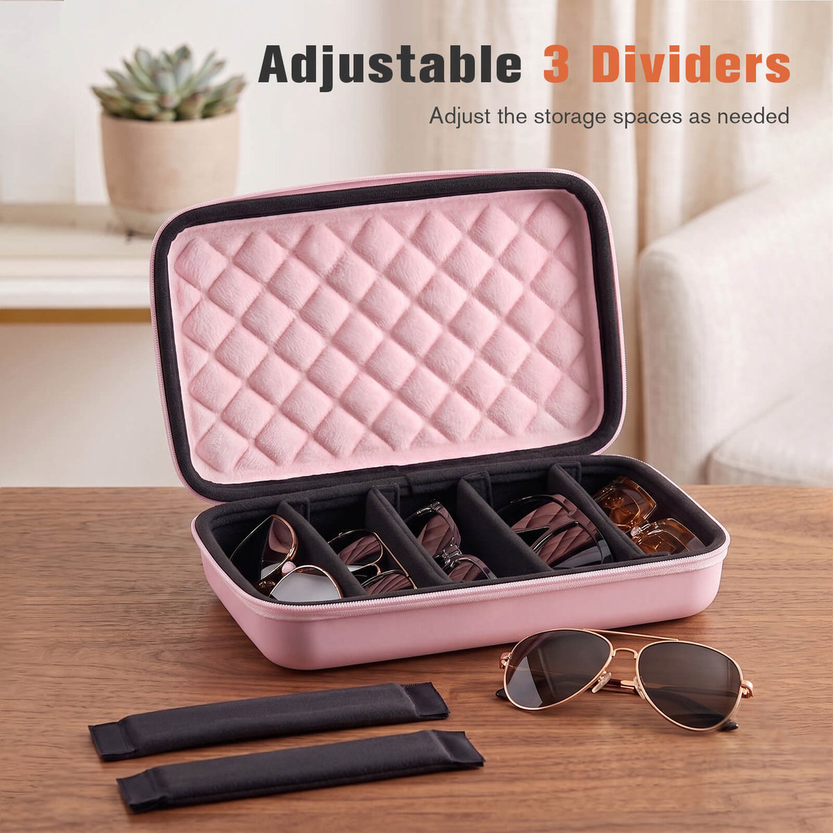 Portable Hard Shell Travel Sunglasses Organizer