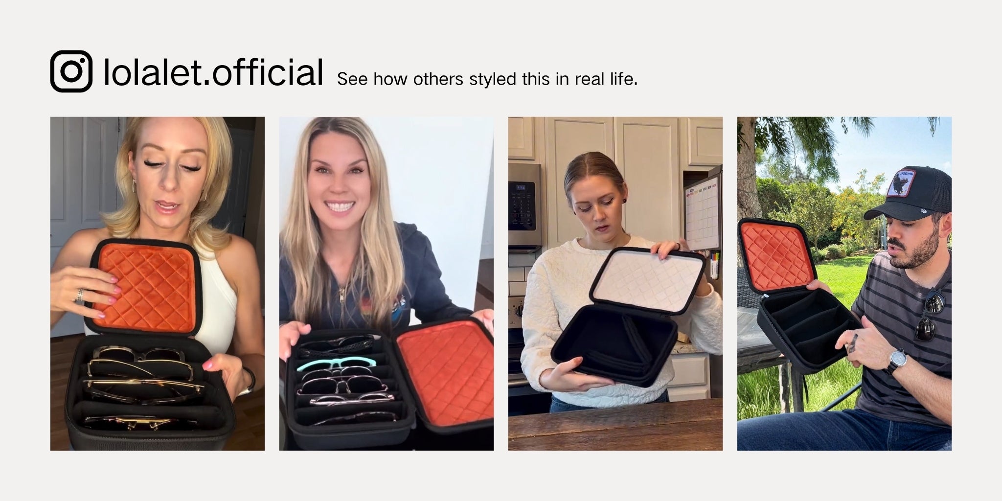 Portable Hard Shell Travel Sunglasses Organizer