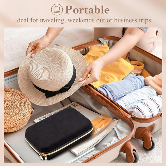 Large Travel Zippered Jewelry Organizer Case