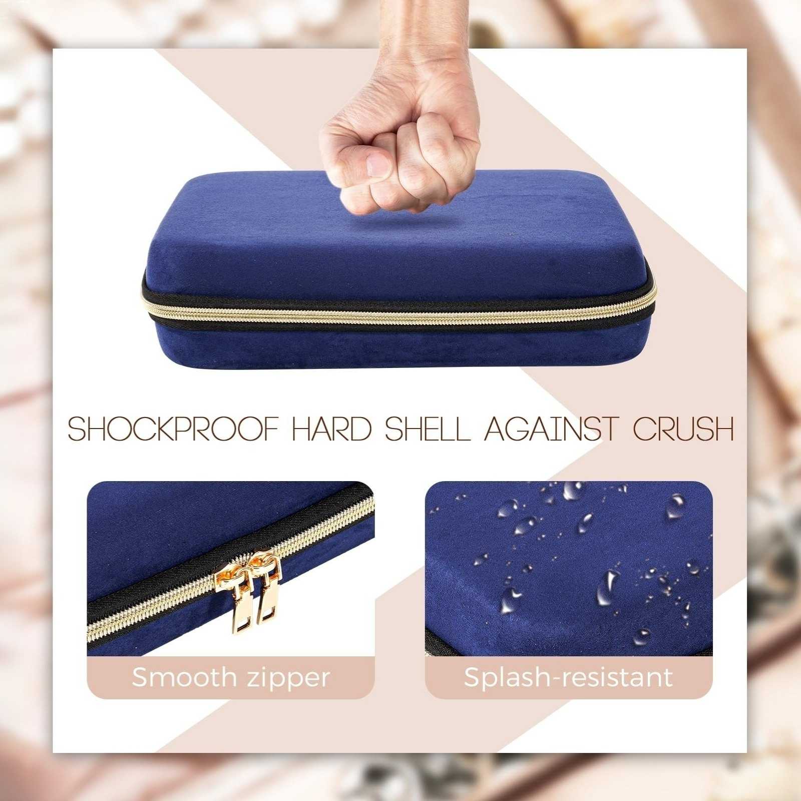 Large Travel Zippered Jewelry Organizer Case