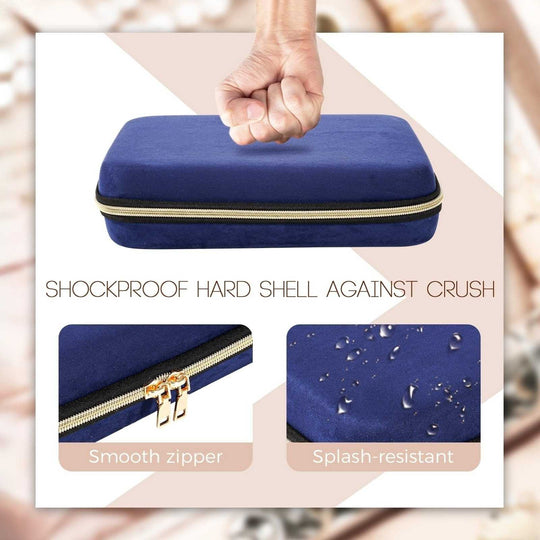 Large Travel Zippered Jewelry Organizer Case