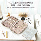 Large Travel Zippered Jewelry Organizer Case