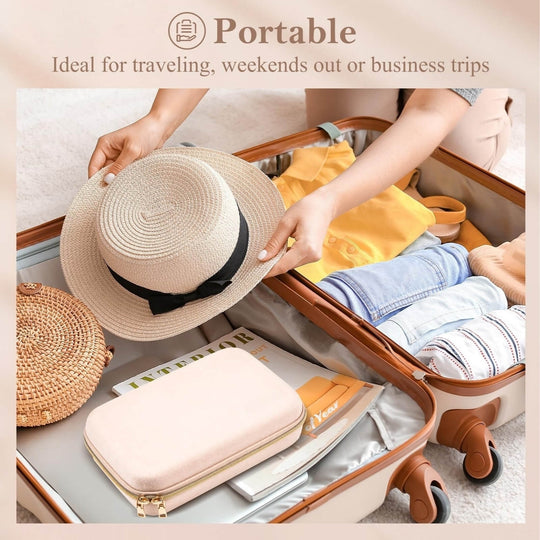 Large Travel Zippered Jewelry Organizer Case