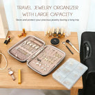Large Travel Zippered Jewelry Organizer Case