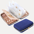 Large Travel Zippered Jewelry Organizer Case