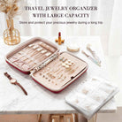 Large Travel Zippered Jewelry Organizer Case