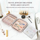 Large Travel Zippered Jewelry Organizer Case