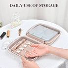 Large Travel Zippered Jewelry Organizer Case