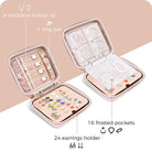 Large Travel Zippered Jewelry Organizer Case