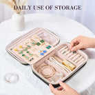 Large Travel Zippered Jewelry Organizer Case