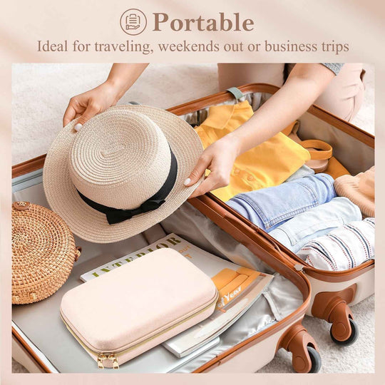 Large Travel Zippered Jewelry Organizer Case