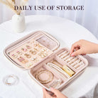 Large Travel Zippered Jewelry Organizer Case