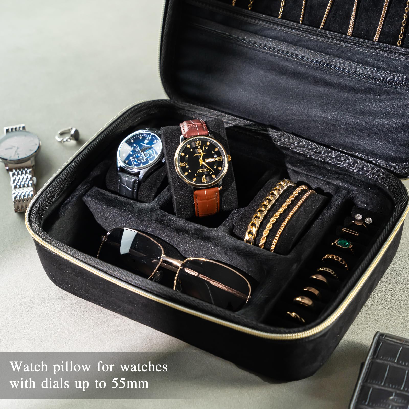 EVA Hard Shell Travel Watch Sunglasses Jewelry Storage Case