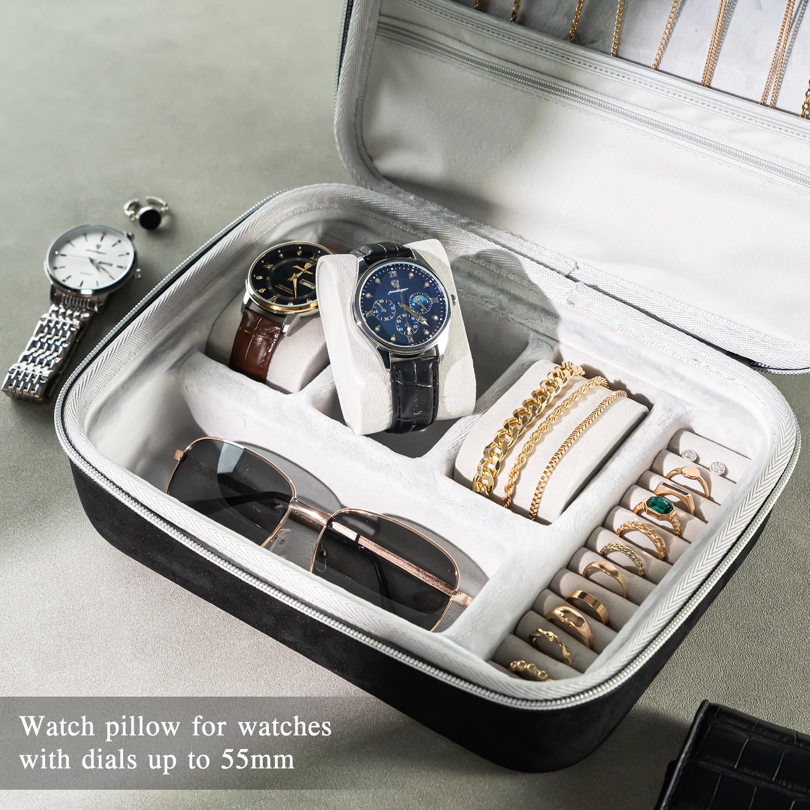 EVA Hard Shell Travel Watch Sunglasses Jewelry Storage Case