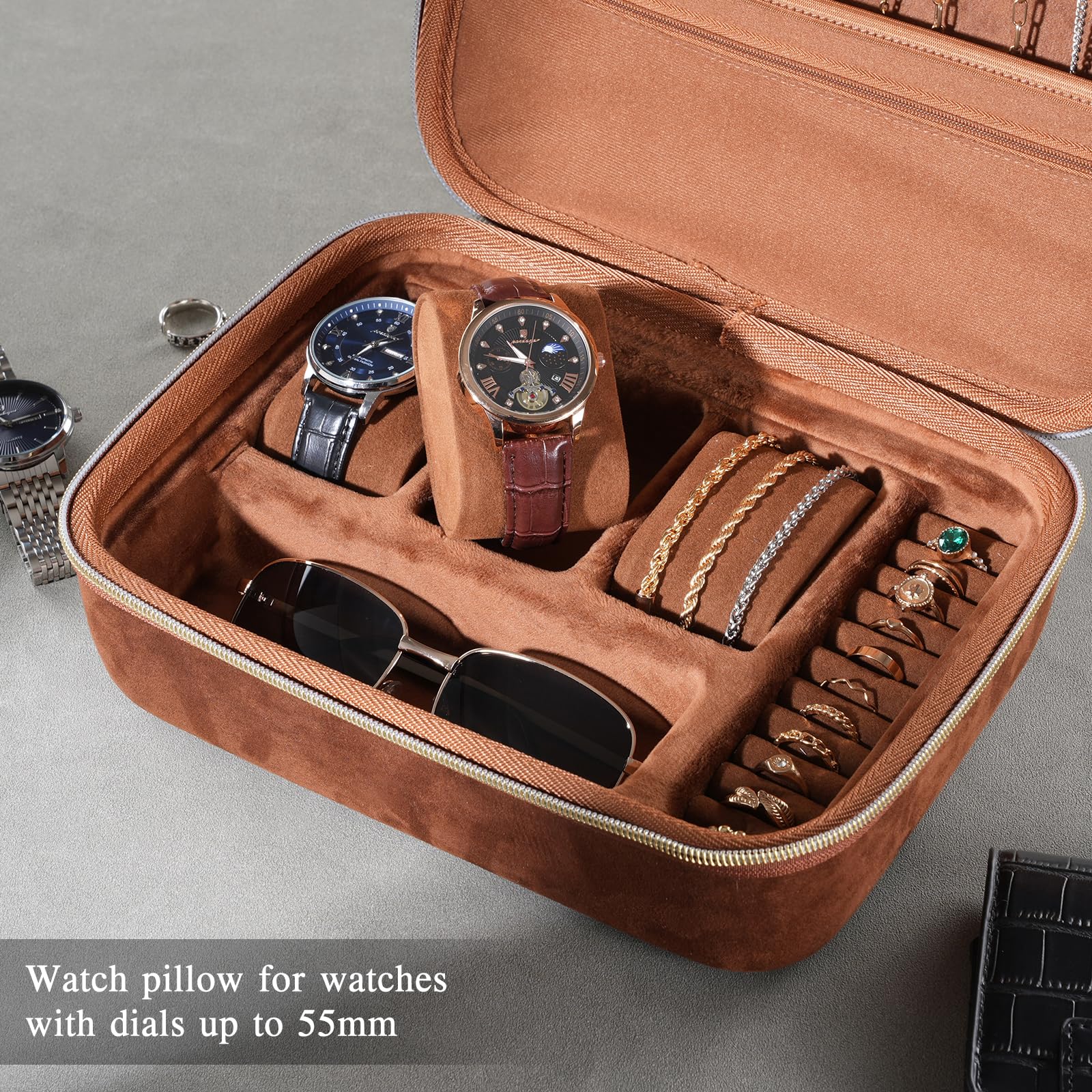 EVA Hard Shell Travel Watch Sunglasses Jewelry Storage Case