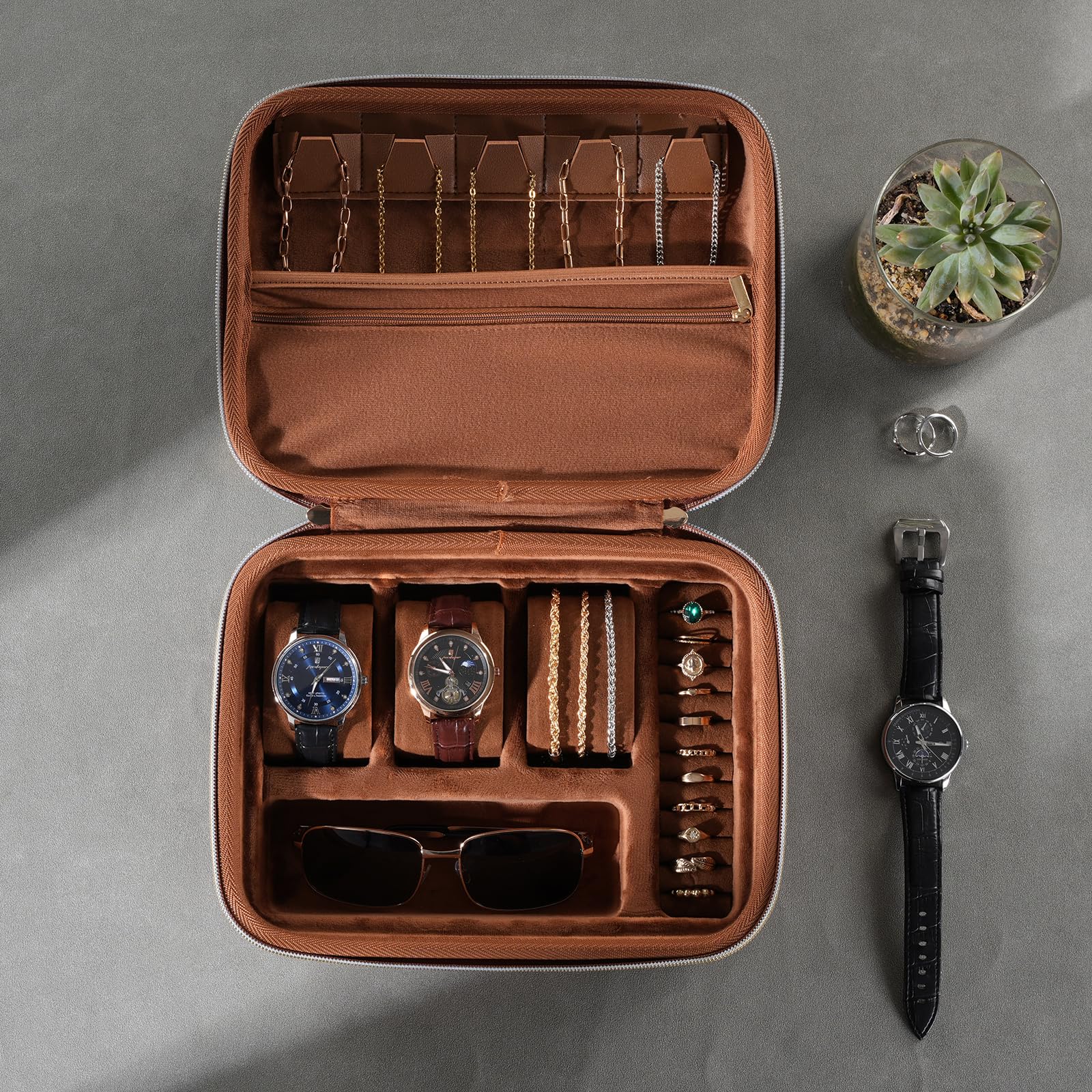 EVA Hard Shell Travel Watch Sunglasses Jewelry Storage Case