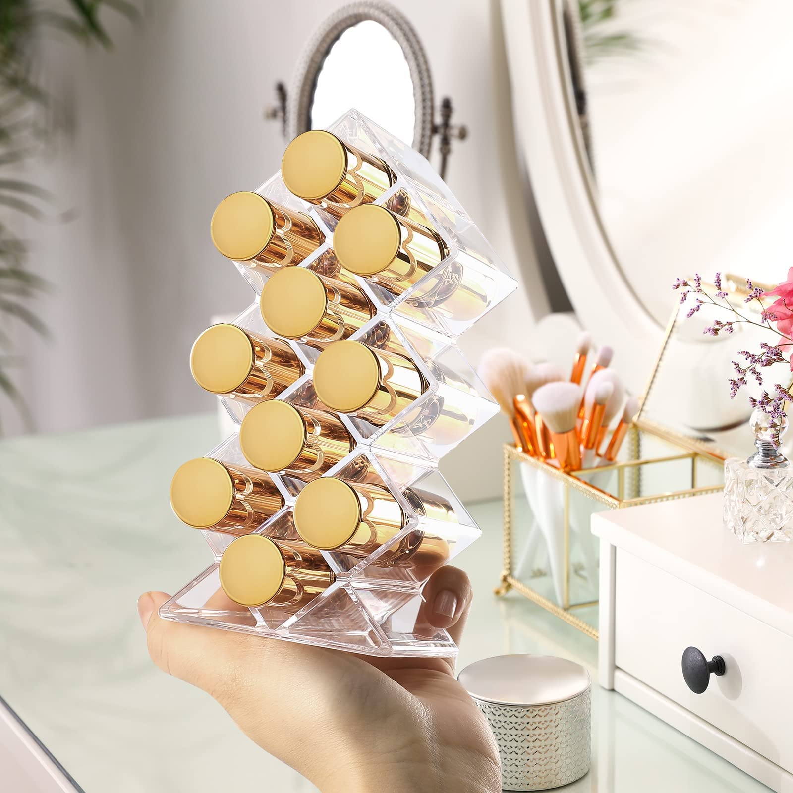 Acrylic Stackable Fish Shape Lipsticks Display Stand