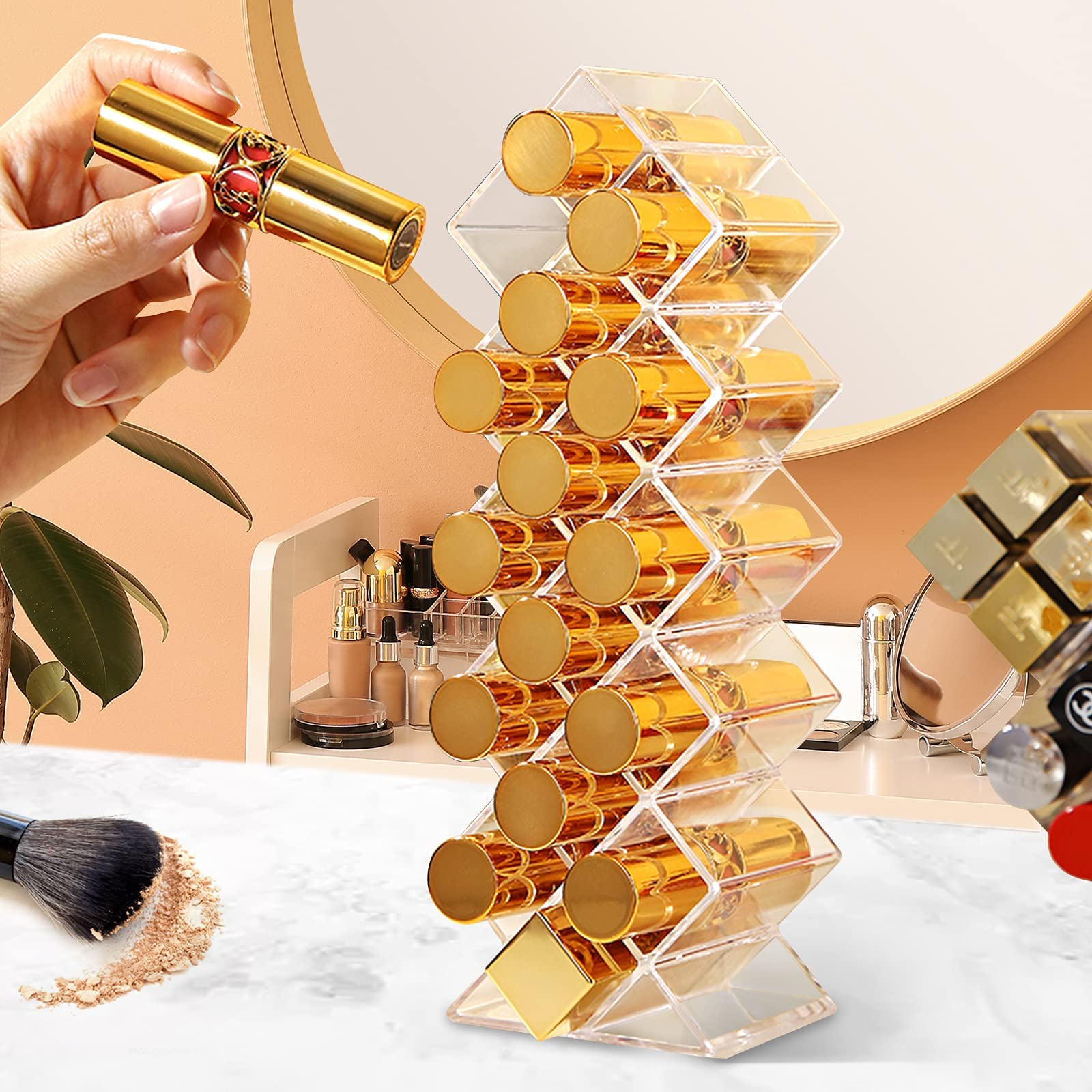 Acrylic Stackable Fish Shape Lipsticks Display Stand