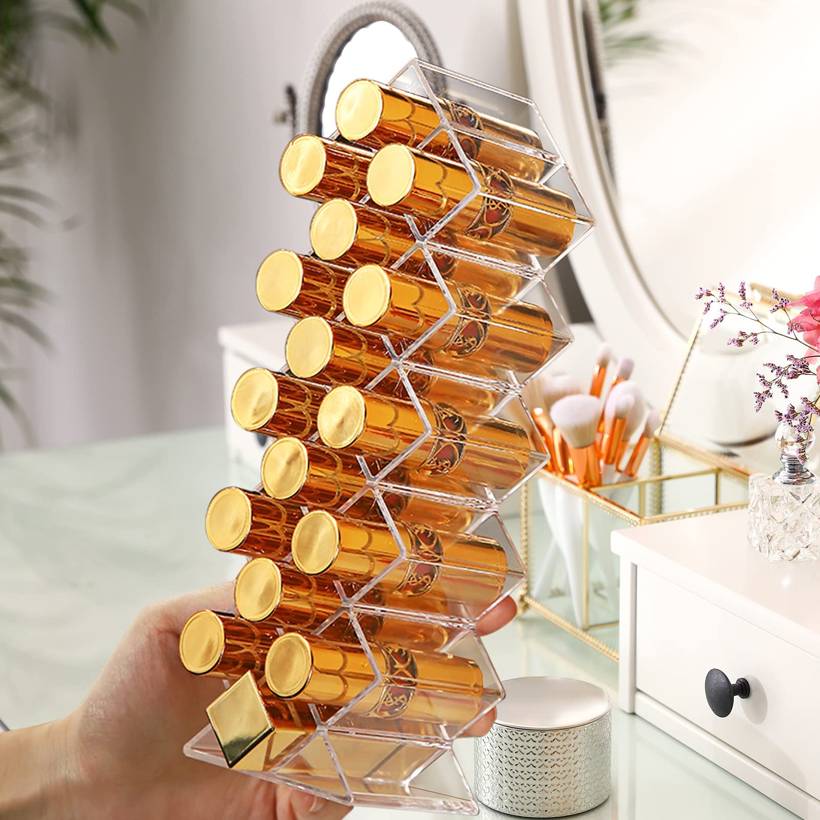 Acrylic Stackable Fish Shape Lipsticks Display Stand