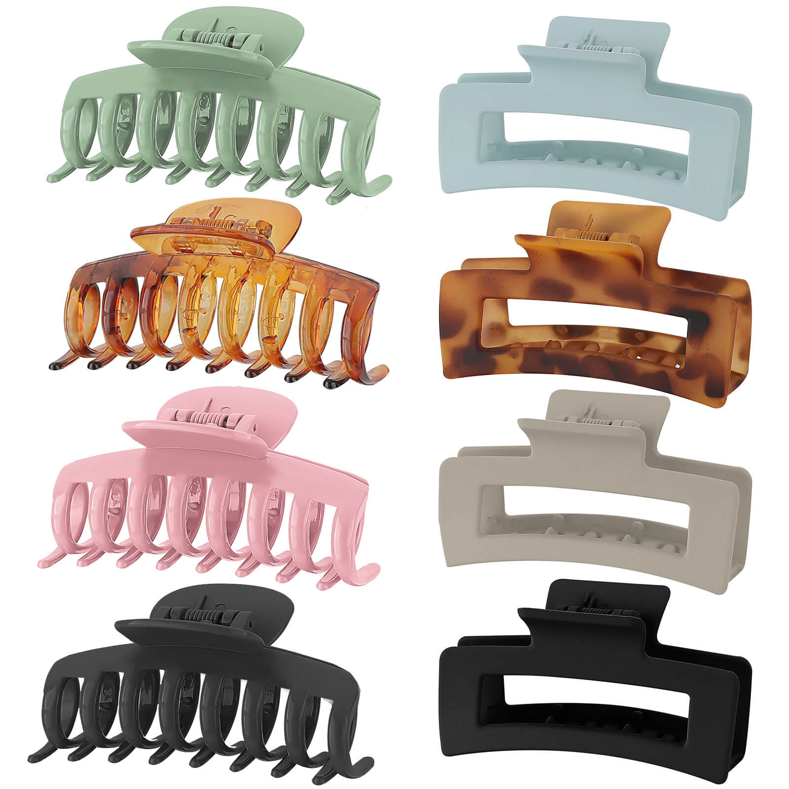 8 Colors Hair Clips Claw