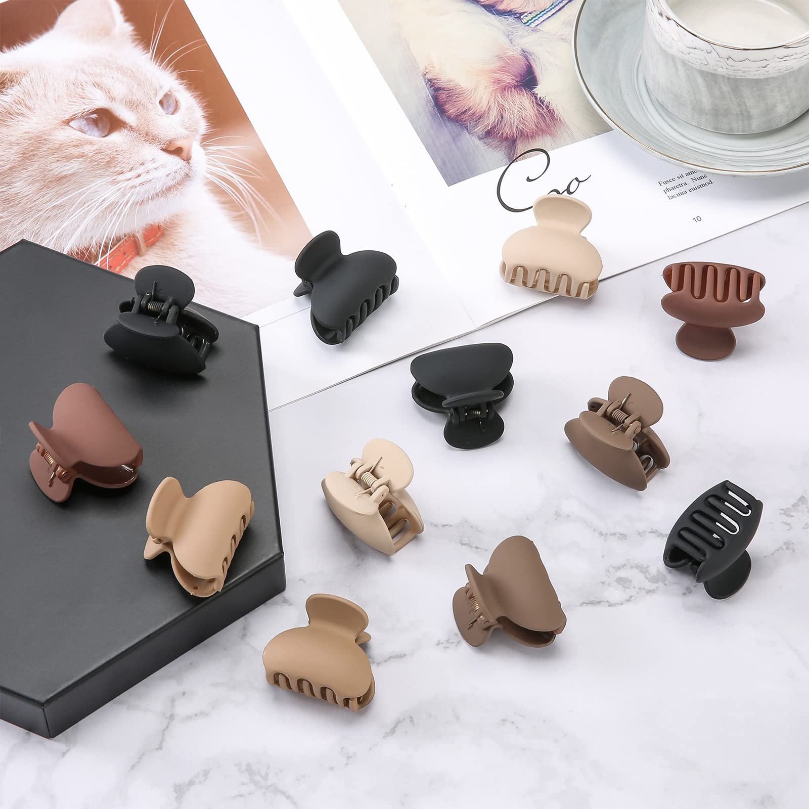 12-Pack Mini Cute Non-Slip Hair Claw Clips