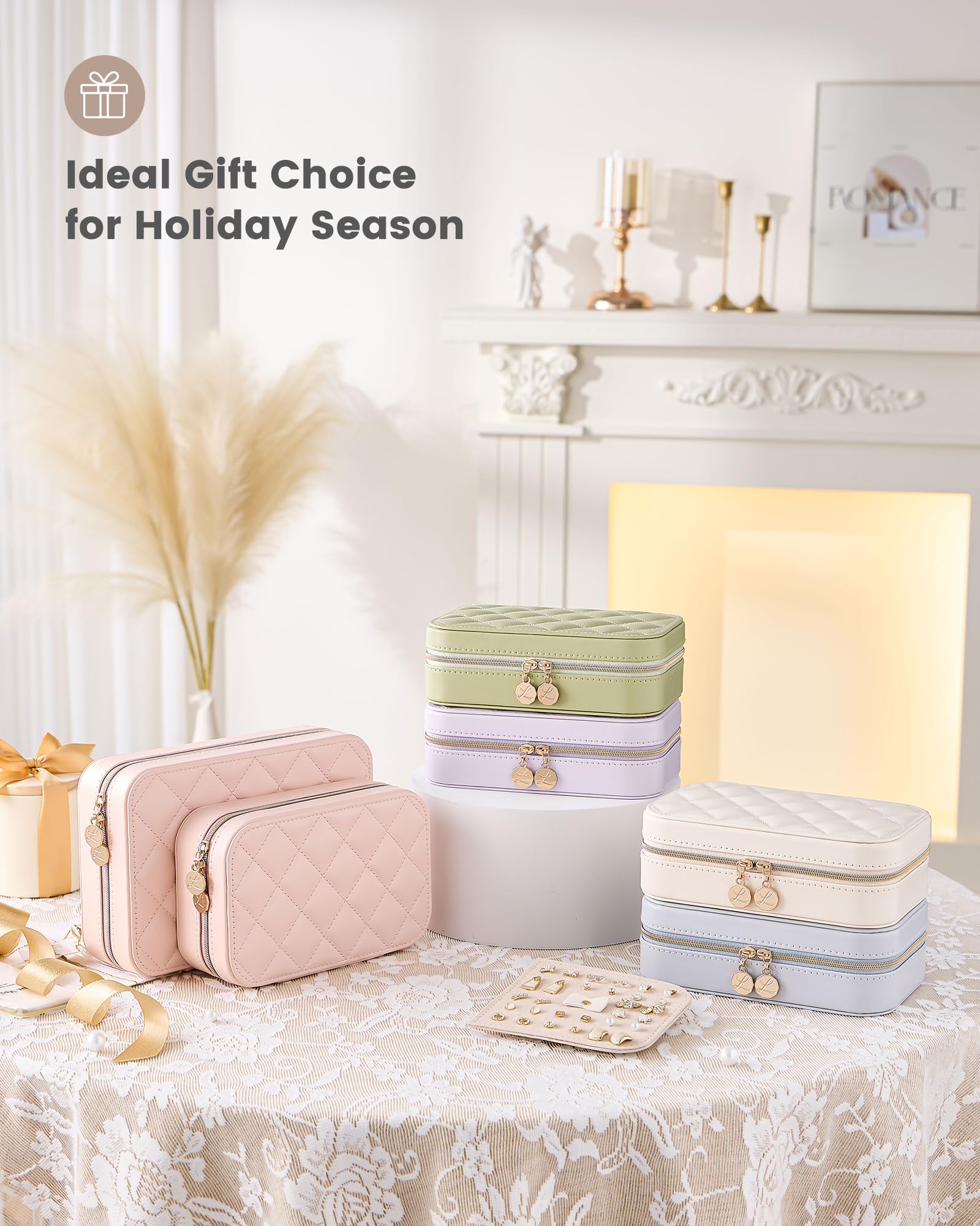 Travel Portable Jewelry Case with Storage Bag