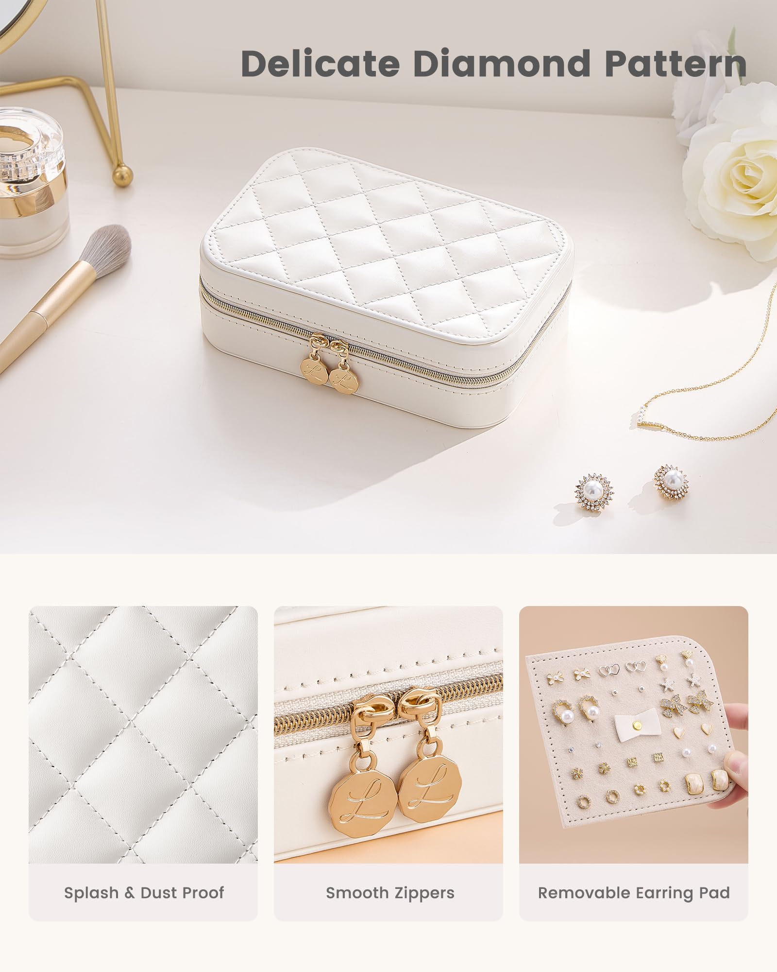 Travel Portable Jewelry Case with Storage Bag