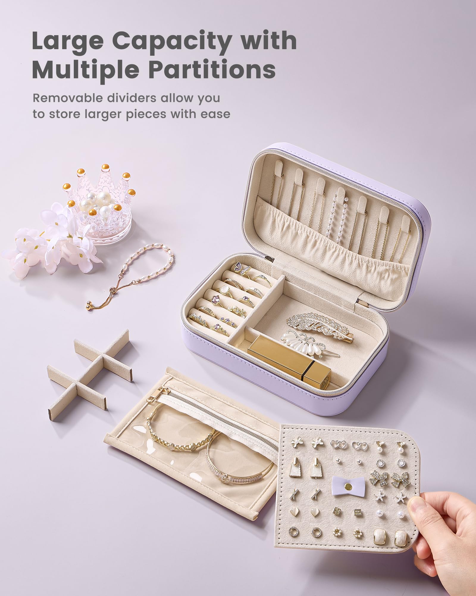 Travel Portable Jewelry Case with Storage Bag